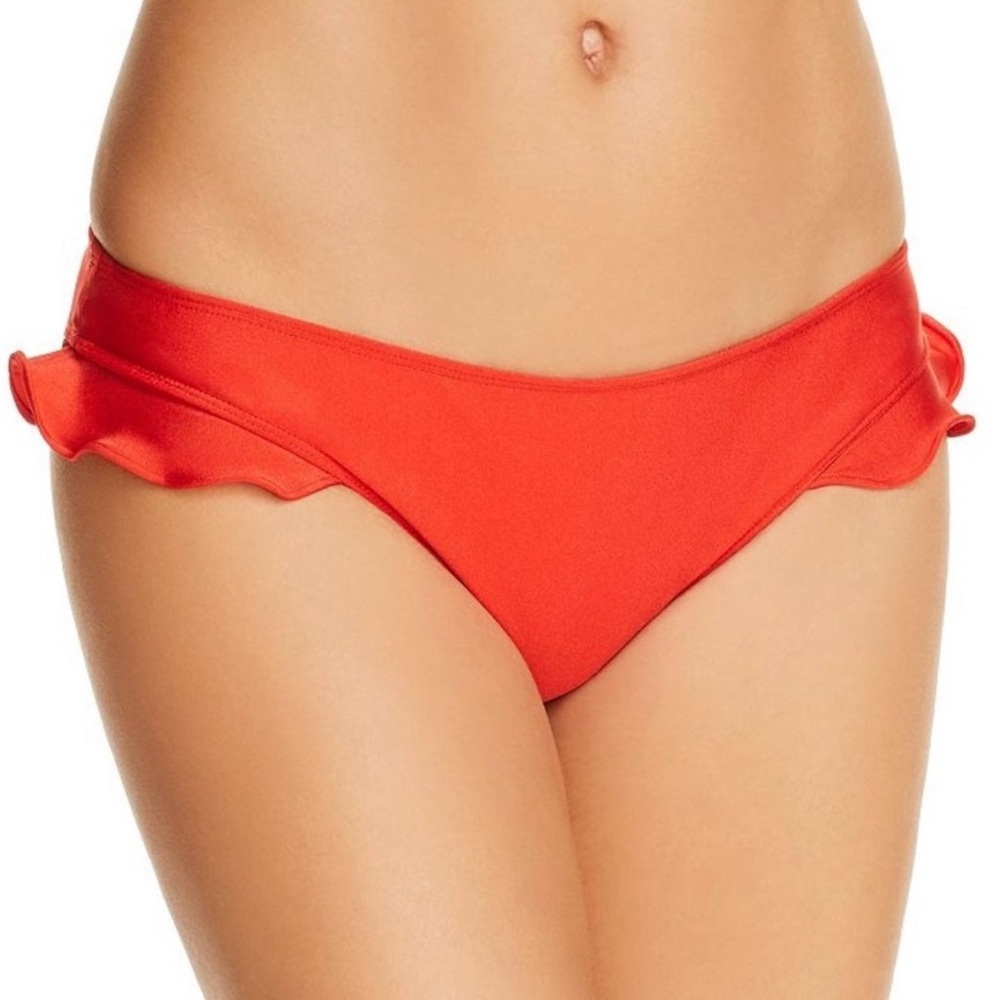MWT For Love & Lemons Rodeo Ruffle Bikini Bottom in Red Size XS ❤️